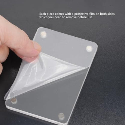 Car Picture Holder for Air Vent Clip, Clear Acrylic Personal Picture Frame Clip, Universal Fit for All Cars, for Family, Couple, Pets & Travel Photos, Fits Wallet-Size Photos (2.36 x 3.54 in)