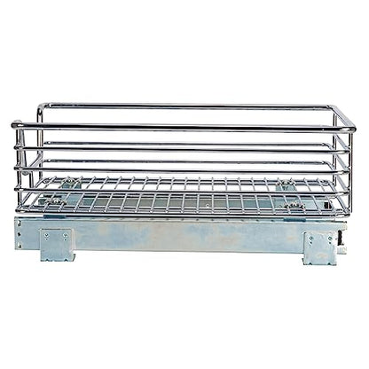 Household Essentials Glidez Chrome-Plated Steel Extended Depth 1-Tier Sliding Under Sink Cabinet Organizer, Chrome - size: 11.5" - Extended, style: Single Tier