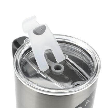 Bioworld Star Wars Mandalorian Mythosaur Skull Bounty Hunter Logo 40 Oz Silver Stainless Steel Tumbler - color: Mythosaur Skull