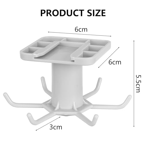 Grey Under Cabinet Kitchen Utensil Hook, 360° Rotating Utensils Hanger Hook for Kitchen and Bathroom Hanging Rack for Tools/Towel/Knife/Scoop - color: Grey-1 PCS