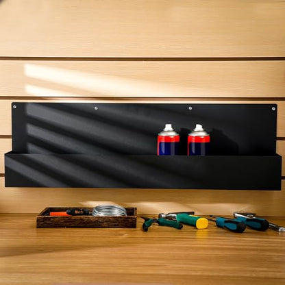 Menkxi 2 Pack Spray Can Holder Rack Organizer Wall Mount 32 Inch Aerosol Metal Spray Paint Storage Bottle for Garage and Workspace Holder with Hardware(32 Inch)