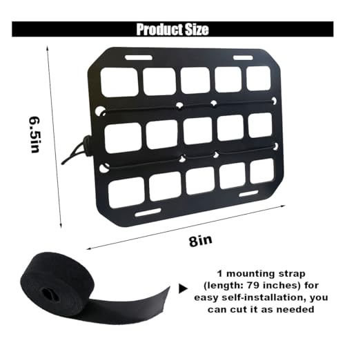 Car Headrest Organizer Rigid MOLLE Panel, Tactical Gear Seat Back Organizer, EDC Pouch Tool Gadget Holder, Backpack Insert Panel for Truck Equipment Mount Plate Modular Storage Shelf (Headrest Panel) - style: Headrest Panel