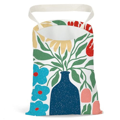 Boho Flower Car Trash Can, Car Trash Bag Hanging, Waterproof Cars Back Seat Hanging Organizer and Storage Trash Bags for Vehicle Travelling Camping - color: Flower09