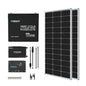 Renogy 200 Watt 12V Complete Solar Panel Starter Kit: 2pcs 100W Solar Panel + 30A Charge Controller + 100Ah Lithium Battery + 600W Premium Solar Inverter for RV Off Grid with Battery and Inverter - size: 200W Complete Kit