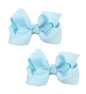 Baby Girl's 2Pcs Cute 3 Inch Pure Color Bow-knot Hair Clip for Photography Travel Daily Life (Light Blue) - color: Light Blue