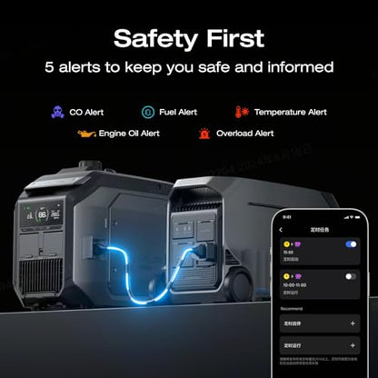 EF ECOFLOW 4096Wh Delta Pro 3 Power Station With 3200W Dual Fuel Generator GE305, Portable Backup Generator for Whole Home Use, Emergency, RVs - style: 3200W&4kWh
