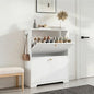 Nicetree Shoe Cabinet with 2 Flip Drawers, Narrow Shoe Organizer Cabinet, Freestanding Shoe Rack Cabinet, Modern Shoe Storage Cabinet for Entryway, Hallway, Foyer, White with Hook - color: White, style: 2-Drawers with Hook