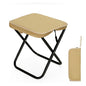 Folding Camping Stools, Portable Collapsible Fishing Stool, Lightweight Compact Foldable Chair for Outdoor Hiking Travel Picnic (Khaki)