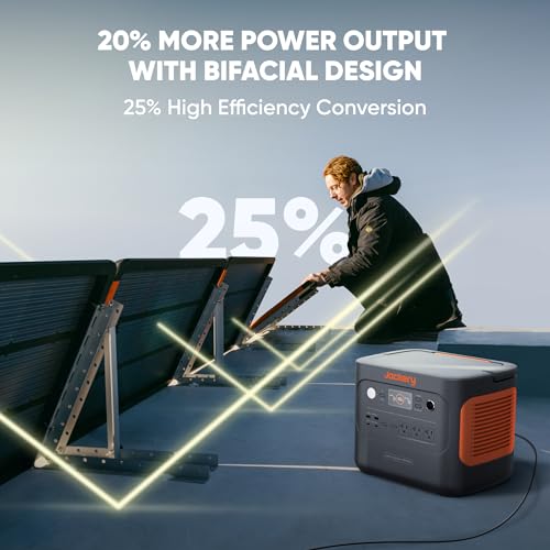 Jackery SolarSaga 100 Prime Bifacial DIY Solar Panel, 100W Portable Solar Charger, Featuring 25% Conversion Efficiency, IP68 Waterproof Solar Generator - Vans, Roofs, Balconies, RV, Off-Grid Cabins. - size: 100W Prime