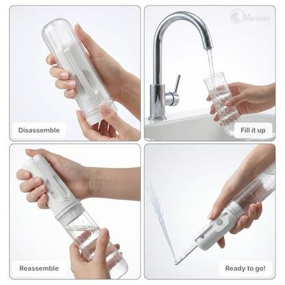 Portable Bidet for Travel – Electric Sprayer with 3 Pressure Modes, USB-C Fast Charging, LED Indicator, 180ml Tank & Waterproof Handheld, Bottle Adapter for Home, Travel and Postpartum Hygiene