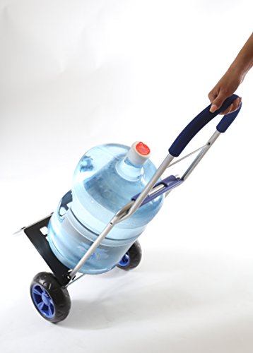 dbest products Trolley Dolly Blue Foldable Shopping cart for Groceries with Wheels and Removable Bag and Rolling Personal Handtruck, Standard - color: Blue, style: Cart