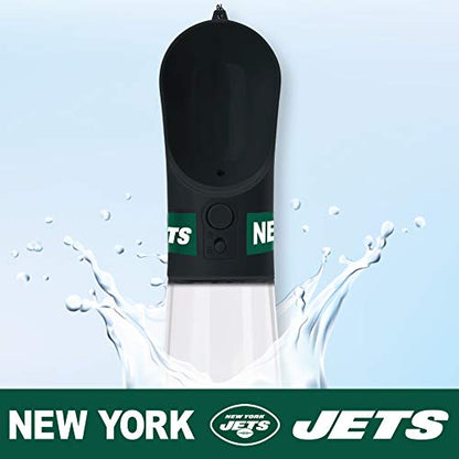 Dog Water Bottle. NFL New York Jets PET Water Bottle. Best Cat Water Bottle. Water Fountain Dispenser for Dogs & Cats. - color: New York Jets