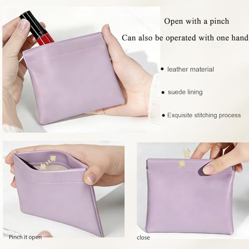 YZRIZX 4PCS Makeup Bag for Purse, Small Pocket Cosmetic Bags for Travel, Portable Mini Purse Bag for Storage Coin, Jewelry, Cosmetic Accessories Organizer Pouch