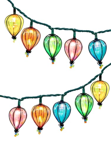 Multicolor Outdoor String Lights with 10 Bulbs, 11FT Connectable UL Listed Backyard Patio String Lights Hanging Indoor Outdoor for Patio Garden Gazebo Bistro Party Wedding (2 PCS) - style: 2 PCS