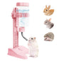 VANNON Pet Standing Water Dispenser Top Fill Dog Water Bottle Dispenser with Stand Leakproof Pet Slow Water Bottle for Small Animals, 13oz, BPA Free, Adjustable Height, Pink - color: Pink