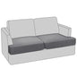 PrinceDeco 2 Piece Loveseat Sofa Slipcovers for T Cushion Couch Cover T Shaped 2 Cushion Couch Sofa Seat Cover with Elastic Bottom Pets Friendly Jacquard Small Checked,Dove - color: Dove, size: 2 Cushion Sofa
