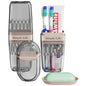 VITVITI Travel Soap Case Container, Portable Toothbrush Travel Case Dish Tray, 7.88 Inch Toothpaste Traveling Toothbrush Holder Set with Cover for Trip/Bathroom/Camping, Gray - color: Gray