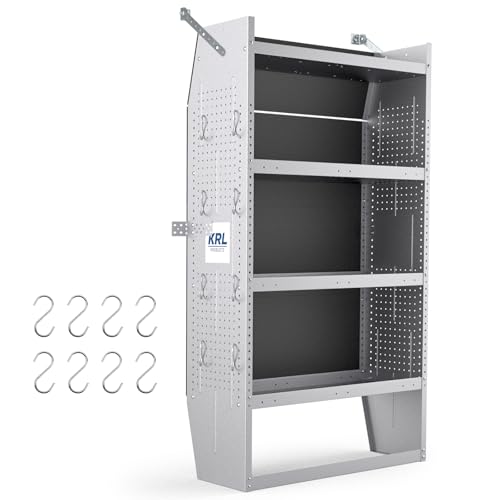 SV-3260 Steel Mid/High Roof Van Shelving Storage System Fits Transit, NV, Promaster and Sprinter, Van Shelving Units, 32''W * 60''H * 13''D