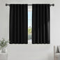 PONY DANCE Nursery Blackout Curtains - Thermal Insulated Panels Set Window Hidden Tab/Rod Pocket Light Blocking Curtain Drapes for Bedroom, 42-inch Wide by 54-inch Long, Black, 2 Pieces - color: Black, size: 42"W x 54"L (Pack of 2)