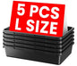 A-LUGEI【Large Size】【5 Pcs】 Tool Box Organizer Tray Divider【Single Size】 Desk Drawer Organizer Bin, Garage Organization and Storage Toolbox for Rolling Tool Chest Cart Cabinet WorkBench Part Widget - size: 5pcs-L Size