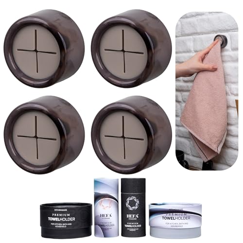 HEFA Acrylic Modern Kitchen & Bathroom Towel Hooks, 4 Pack, Smoky Midnight - color: Smoky Midnight, size: 4 Pack