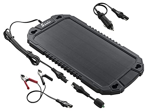 Sunway Solar Car Battery Trickle Charger & Maintainer 12Volt 8W Solar Panel Power Charger kit Portable Waterproof for Automotive RV Marine Boat Truck Motorcycle Trailer Tractor Powersports Snowmobile - size: 8W