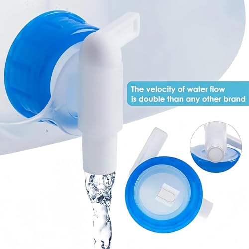 Camping Water Container 5.3 Gallon Collapsible Water Jug with Spout - Reusable Plastic Flasks, Foldable Empty Gallon Jug for Water Storage, Water Bag for Outdoor Hiking Emergency Prep (2 Pack)