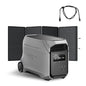 EF ECOFLOW DELTA 3 Ultra Plus Portable Power Station with AC Cable and 400W Solar Panel, 3072Wh LiFePO4 Battery, 3600W (7200W Surge) Output, Expandable to 11kWh, Reliable Home Battery Backup - style: DELTA 3 Ultra Plus+400W+AC Cable