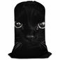 Swono Black Cool Cat Laundry Bag with Drawstring Straps, Heavy Duty Extra Large Laundry Bags for Laundromat Household, Cute Face Lovely Animal Kitten Eye Washable Dirty Clothes Bag Hamper Liner - color: Black Cool Cat