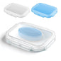 2-Pack Leakproof Travel Soap Case with Lid, Portable Soap Holder, Silicone Soap Container, Compact Soap Box for Bathroom, Shower, Gym, Camping, Hiking, Keeps Bags Dry and Clean (White & Blue) - color: White&blue