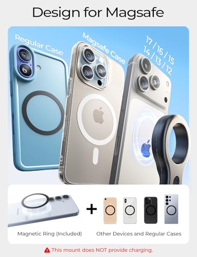 LISEN for MagSafe Car Mount, Magnetic Phone Holder for Car Vent Phone Mount, Air Vent Hands Free Phone Mount, Super Magnetic Phone Mount, Gifts Car Phone Holder Magnetic for iPhone 17 Pro Max 16 15 - color: Black