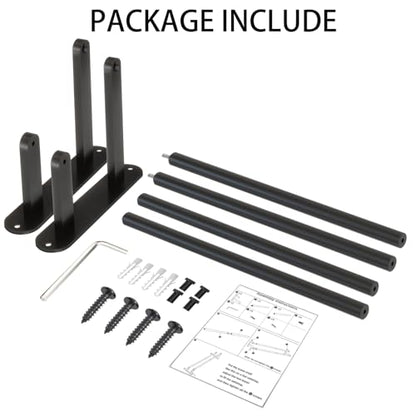 Towel Racks for Bathroom, Double Towel Bar 24Inch, Stainless Steel Bathroom Towel Holder, Double Towel Rod Wall Mounted Towel Hanger, Bathroom Towel Rack(Matte Black) - size: 24 Inch