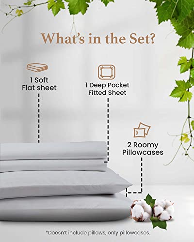 Good Sleep Bedding Luxurious 600 TC Light Gray RV King Sheets, 72 x 80, 100% Egyptian Cotton, 4 Piece Set, Ultra Soft Camping Sheets with 16" Deep Pockets - color: Light Gray, size: RV King (72 x 80)