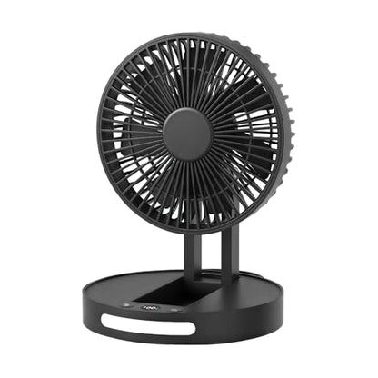 Qoqooice Portable Fan, 3600 mAh Rechargeable Battery Operated Fan with 5 Speeds, USB Powered, Quiet Personal Desk Fan for Office Home, Outdoor, Camping, Travel (Black)