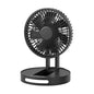 Qoqooice Portable Fan, 3600 mAh Rechargeable Battery Operated Fan with 5 Speeds, USB Powered, Quiet Personal Desk Fan for Office Home, Outdoor, Camping, Travel (Black)