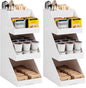 Mind Reader Coffee Tea Utensil and Condiment Station, Countertop Organizer, Coffee Bar, Kitchen, 6" L x 9" W x 16" H, White (Pack of 2) - size: 3 Tier (Pack of 2)