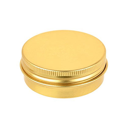 Aluminum Metal Tins 1 Ounce 48 Pack Round Tin Containers Storage Tins Metal Jars Empty Lip Balm Container Small Containers with lids,Gold - color: Gold