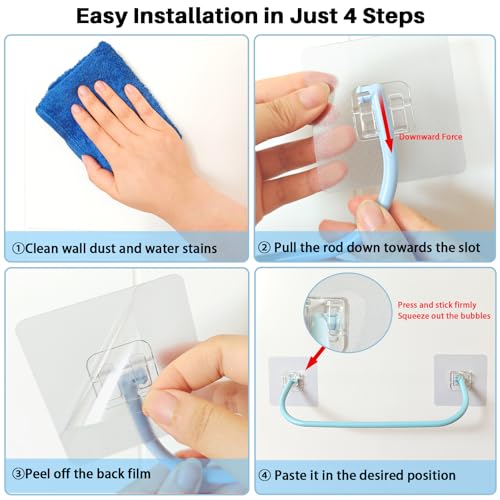 6 Pack Wall Mounted Shoe Rack with Sticky Hanging Strips, Wall Shoe Rack for RV camper, Small Space Shoes Holder for Door Shoes organizer Shelf No Drilling