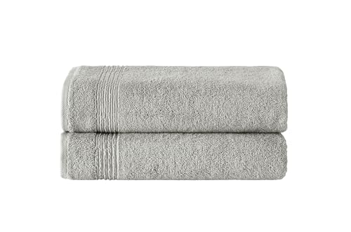 Ozdilek 2-Piece Bath Towels, 27x54 100% Turkish Cotton, Luxury Quick Dry, Extra Large, Fade-Resistant, Eco-Friendly, Spa Towel, Comfortable (Light Brown) - color: Light Brown