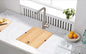 STARSTAR Workstation Ledge Undermount Single Bowl 304 Stainless Steel Kitchen Sink, With Grid, Cutting Board (15 x 19 x 10) - size: 15 x 19 x 10