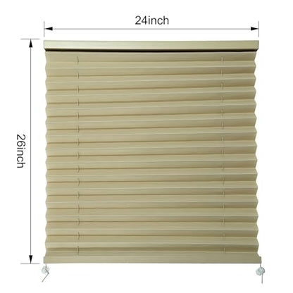 Asooll RV Shades, 26" W x 24" L, UV Blocking, Cappuccino, Polyester Blend, Manual Adjustment, Bedroom & Bathroom