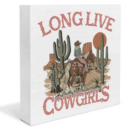 Cowgirl Room Dorm Decor for Girls, Cowgirl Gifts for Women Friends Sisters, Long Live Cowgirls Wooden Sign, Western Decor for Bedroom Home - color: LONG