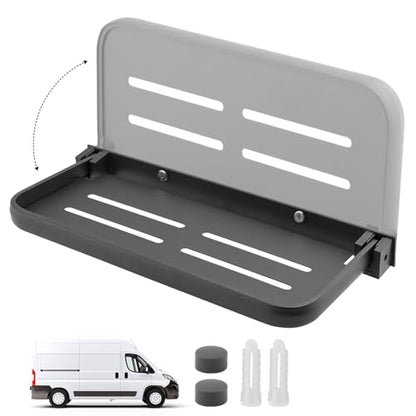 LOQJSS RV Aluminum Foldable Shelf,90° Foldable Wall Shelf RV Shelves Aluminum RV Shelf,Wall-Mounted Folding Shelves,for Camper, Trailer Bed, Kitchen and Sofas