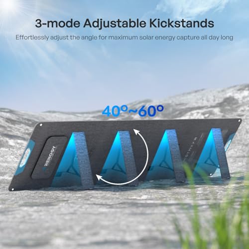 Renogy 200W Portable Solar Panel, IP65 Waterproof Foldable Solar Panel Power Backup, Solar Charger for Power Station RV Camping Off Grid - size: 200W