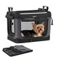 Feandrea Collapsible Dog Crate, 20-Inch Portable Dog Travel Crate for Small Dogs, Oxford Fabric Pet Carrier with 4 Mesh Doors, Handles, Storage Pocket, Water Bottle Holder, Ink Black UPDC015BH02 - size: S（20"L x 14"W x 14"H）
