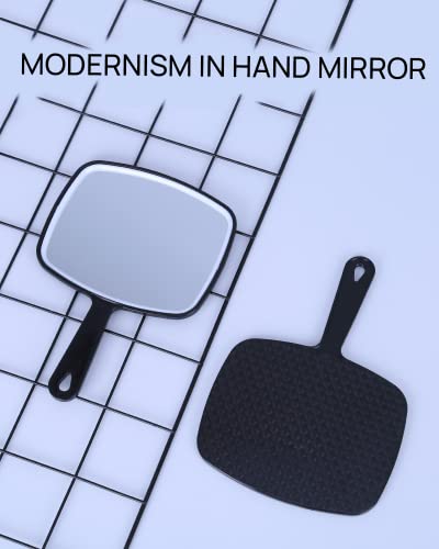 OMIRO Hand Mirror, Extra Large Black Handheld Mirror with Handle, 9" W x 12.4" L (Pack of 3) - size: 12.4"L x 9"W - Pack of 3