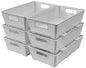 Tiawudi Stackable Woven Plastic Basket, Storage Bins for Cabinet, Closet, Shelf, Under Sink and Countertop, Pantry Organizer Bins, 6 Pack - color: Gray