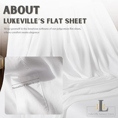 Lukeville Luxury Linen 3-Piece Cot Sheet Set - 25" x 75" x 9" - White Solid - color: White, size: Cot Sheet 25"x 75"