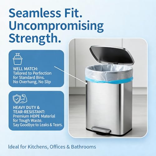 21 Gallon Tall Kitchen Trash Bags Drawstring, 1.7 Mil, 120 Count | Tear-Free,Heavy Duty,Leakproof,Strong Garbage Can Liners,White,Fit 70 - 80 Liter Waste Bins,for Kitchen Household Use, Code G - color: 21gal-120