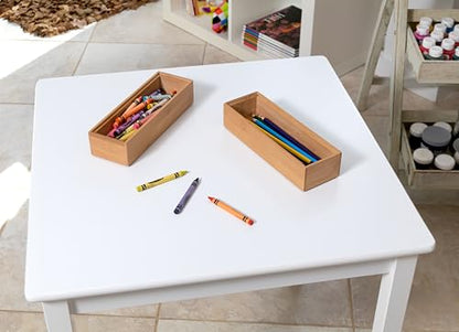 Lipper International 8181S Bamboo Wood Stacking Drawer Organizer Box, 3" x 9", Set of 2 - size: 3" x 9" (Set of 2)